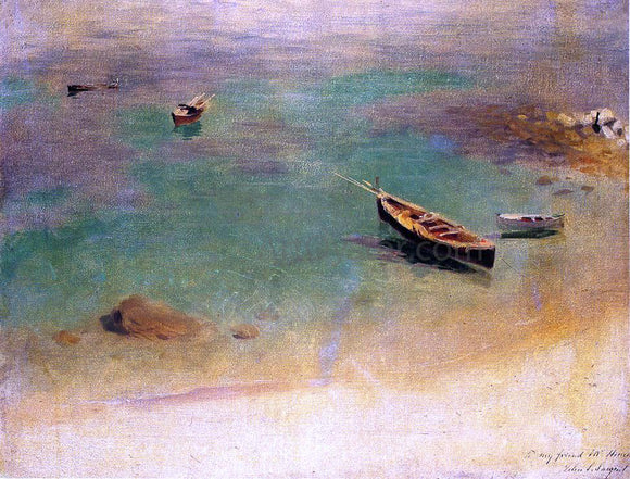  John Singer Sargent Boat in the Waters off Capri - Art Print