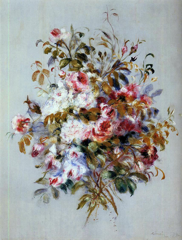  Pierre Auguste Renoir Bouquet of Roses - Art Print