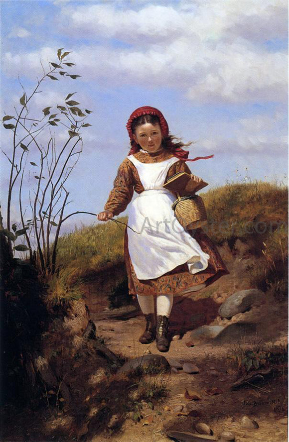  John George Brown A Breezy Morning - Art Print