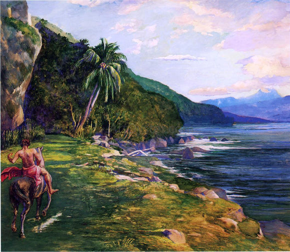  John La Farge A Bridle Path in Tahiti (also known as Bridle Path, Tahiti) - Art Print