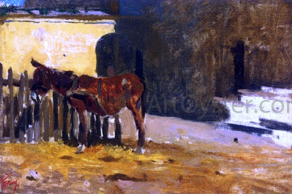  Mariano Fortuny Y Marsal A Burro on the Patio - Art Print
