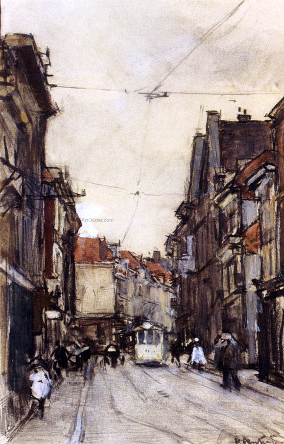  Floris Arntzenius A Busy Street, The Hague - Art Print