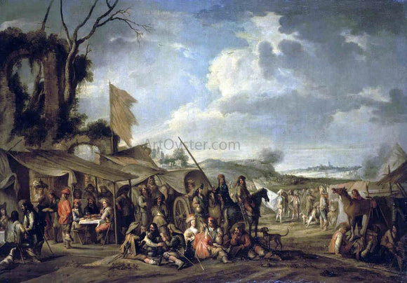  Cornelis De Wael Camp by the Ruins - Art Print
