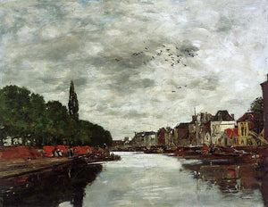  Eugene-Louis Boudin Canal near Brussels - Art Print