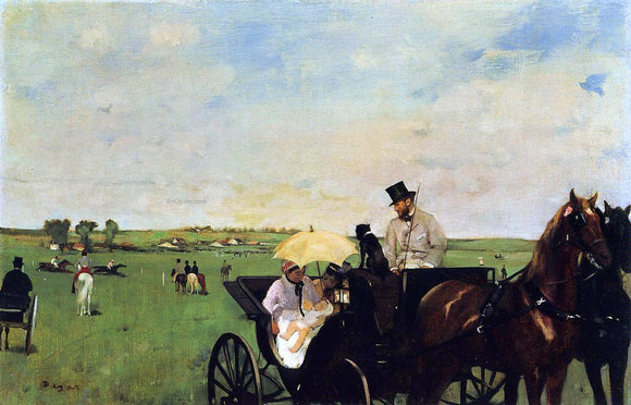  Edgar Degas Carriage at the Races - Art Print