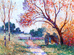  Ferdinand Du Puigaudeau A Cart by the Side of the Path - Art Print