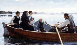  Albert Edelfelt A Child's Funeral - Art Print