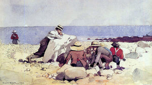  Winslow Homer A Clam Bake - Art Print