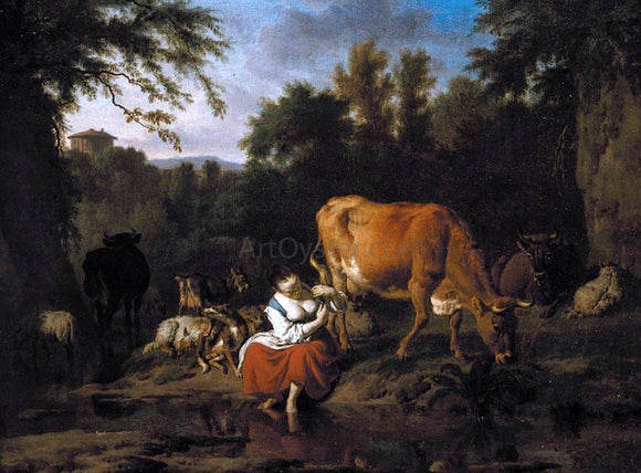  Adriaen Van de Velde A Classical Landscape - Art Print