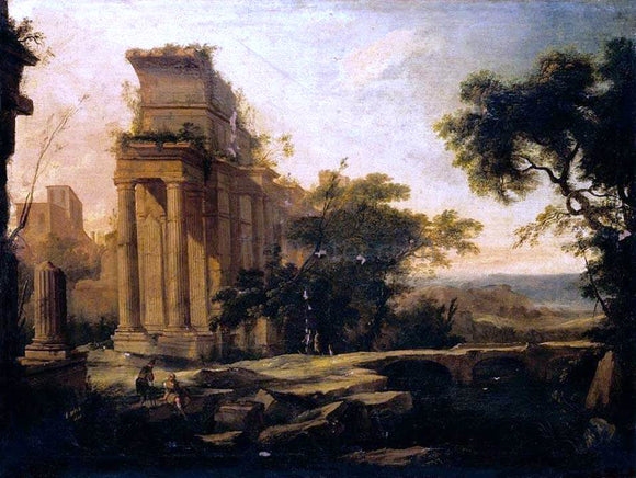  Pierre-Antoine Patel A Classical Landscape - Art Print