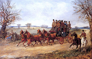  Henry Alken A Coach and Four on an Autumn Road - Art Print