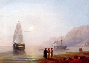  Ivan Constantinovich Aivazovsky A Conversation On The Shore, Dusk - Art Print