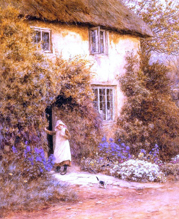  Helen Allingham A Cottage Door - Art Print