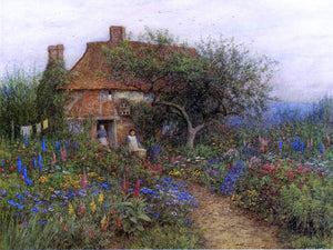  Helen Allingham A Cottage near Brook, Witley, Surrey - Art Print