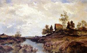  Joseph Wenglein Cottage Nestled In A River Landscape - Art Print