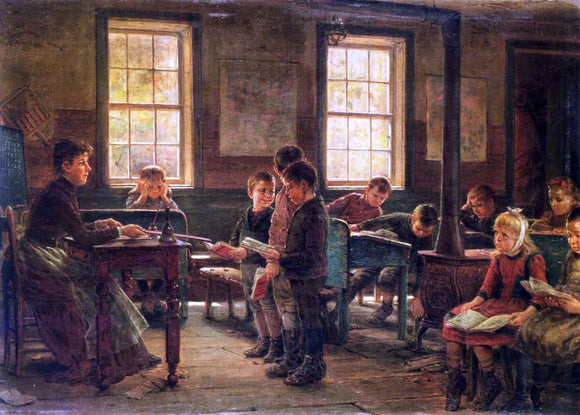  Edward Lamson Henry A Country School - Art Print