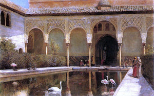  Edwin Lord Weeks A Court in The Alhambra in the Time of the Moors - Art Print