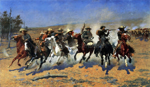  Frederic Remington A Dash for the Timber - Art Print