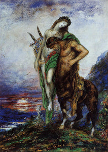  Gustave Moreau A Dead Poet being Carried by a Centaur - Art Print