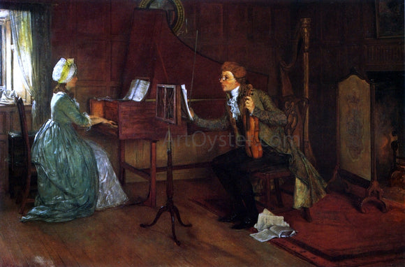  Francis David Millet Difficult Duet - Art Print