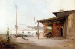  Jean D'Alheim A Drink On The Quay - Art Print