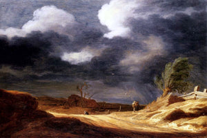  Pieter Molyn A Dune Landscape with Travellers on a Path - Art Print