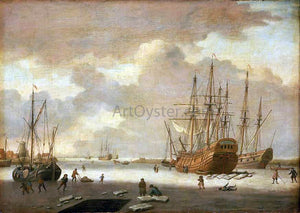  Adam Silo A Dutch Whaler and Other Vessels in the Ice - Art Print