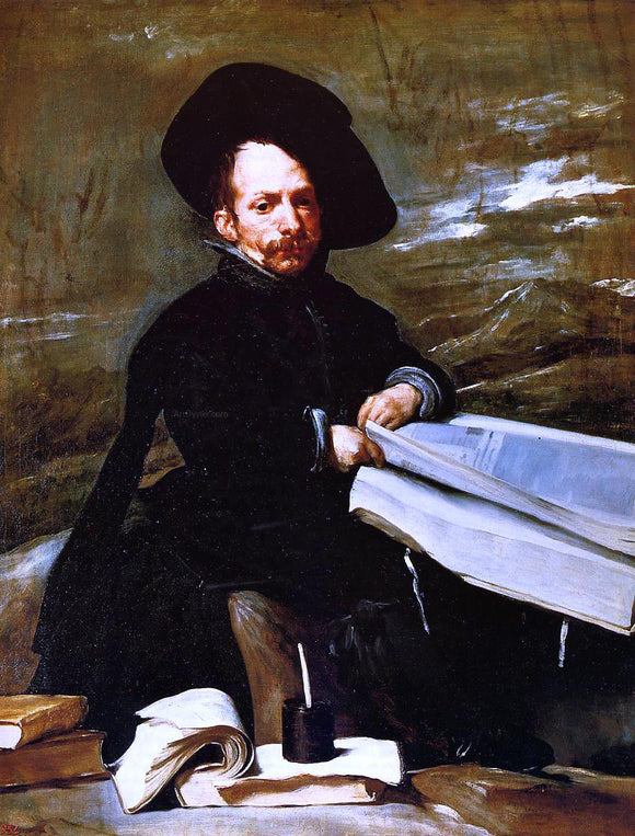  Diego Velazquez Dwarf Holding a Tome in His Lap (also known as Don Diego de Acedo, el Primo) - Art Print