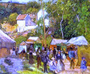  Camille Pissarro A Fair at l'Hermitage near Pontoise - Art Print