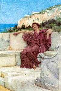  Sir Lawrence Alma-Tadema A Female Figure Resting (also known as Dolce far Niente) - Art Print