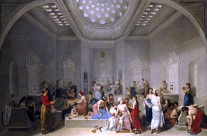  Jean-Jacques-Francois Lebarbier A Female Turkish Bath or Hammam - Art Print