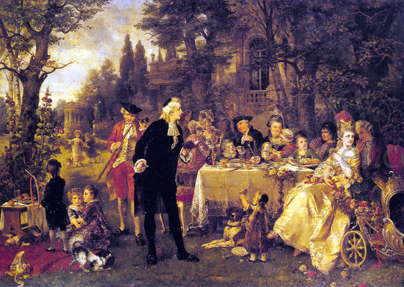  Carl Herpfer A Festive Gathering - Art Print