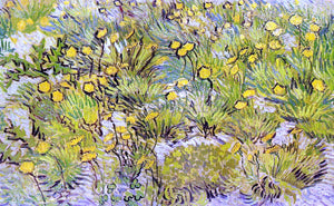  Vincent Van Gogh Field of Yellow Flowers - Art Print