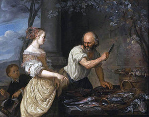  Jacob Toorenvliet A Fish Seller - Art Print