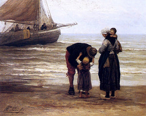  Philip Lodewijk Jacob Frederik Sadee A Fisherman's Goodbye - Art Print