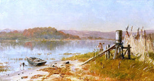  Thomas Worthington Whittredge A Fisherman's Windlass, Sketch on the Hudson - Art Print
