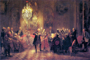  Adolph Von Menzel A Flute Concert of Frederick the Great at Sanssouci - Art Print
