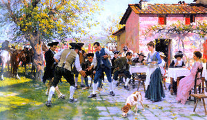  Raffaelo Sorbi A Game of Morra - Art Print