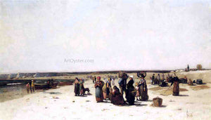  Clement Rollins Grant Gathering at the Beach - Art Print
