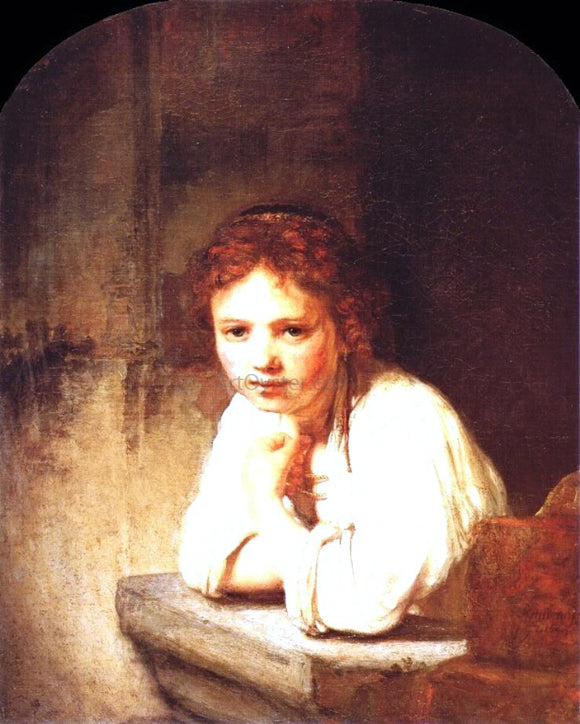  Rembrandt Van Rijn A Girl at a Window - Art Print