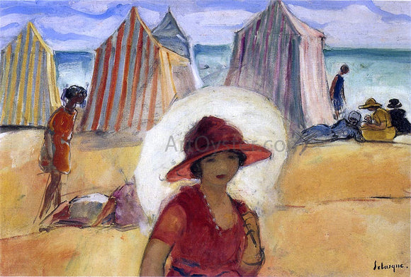  Henri Lebasque A Girl by the Sea - Art Print