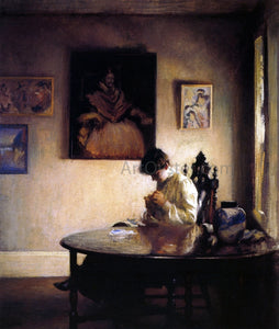  Edmund Tarbell Girl Crocheting - Art Print