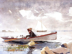  Winslow Homer A Girl in a Punt - Art Print