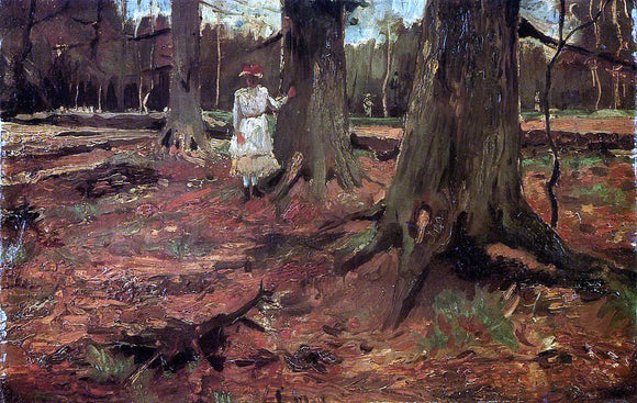  Vincent Van Gogh Girl in White in the Woods - Art Print