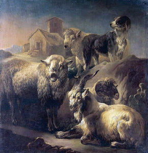  Philipp Peter Roos A Goat, Sheep and a Dog Resting in a Landscape - Art Print