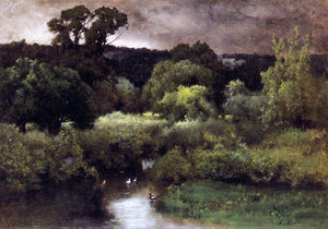  George Inness A Gray, Lowery Day - Art Print