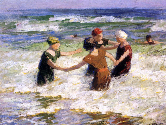  Edward Potthast A Happy Group - Art Print