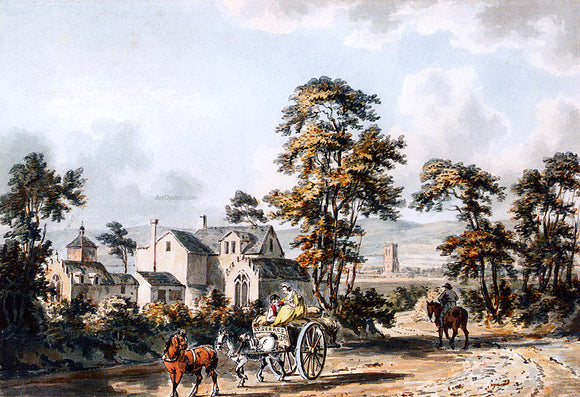  John Thomas Serres A Highway By A Gothic Villa - Art Print