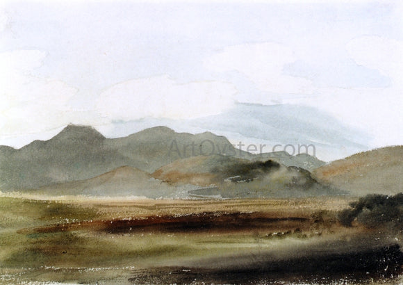  Cornelius Varley A Hilly Landscape - Art Print