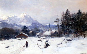  Anders Anderson-Lundby A Hunter in a Winter Landscape - Art Print